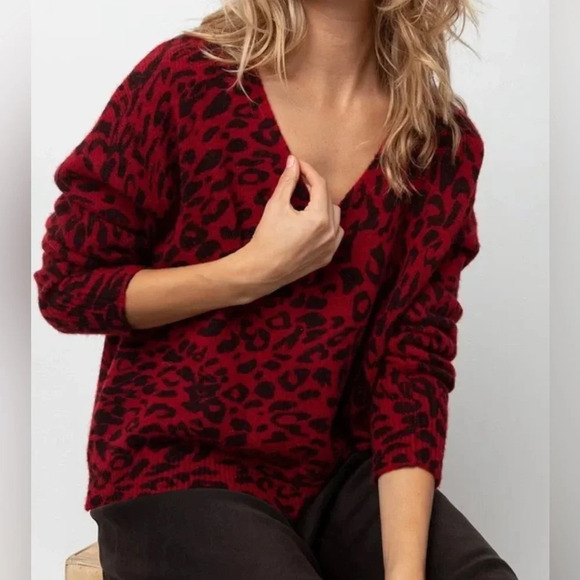 ! Rails Leopard Print Gracie Sweater small - Picture 1 of 5